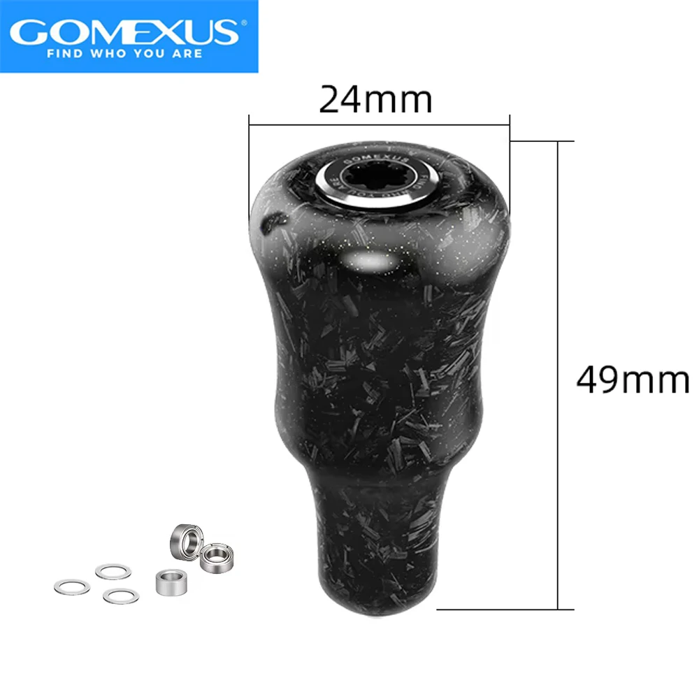 GOMEXUS F24mm Carbon Power Knob for Shimano Stradic Tranx Curado SLX Daiwa Zillio Tatula Fuego Spinning Baitcasting Reel Handle