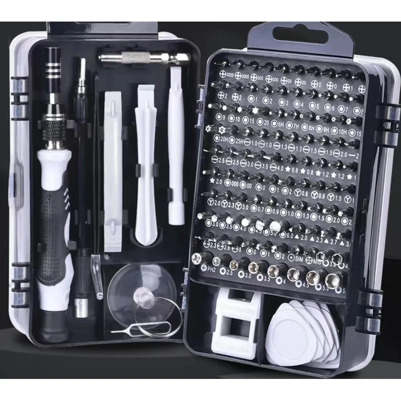 Stocking Stuffers 115-in-1 Precision Screwdriver Kit, Professional Magnetic Tip Nut Driver Set, Hand Repair Tools for Electronic