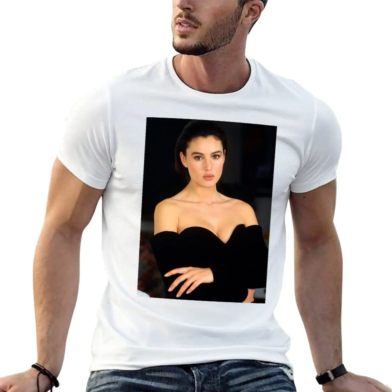 

Monica Bellucci T-Shirt t shirt for man 100 percent cotton anime tshirt T-Shirt