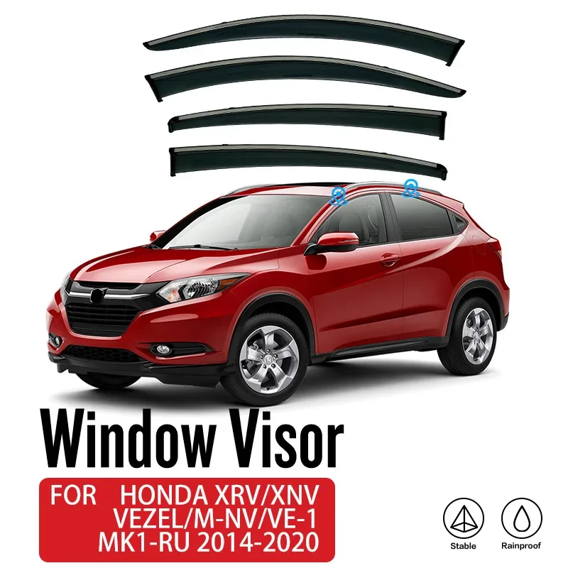 Fit For Honda 2014-2024 XRV/XNV/VEZEL/M-NV/VE-1 Window visor Deflectors Guard Rain Smoke Window Visor Wind Vent Awnings Shelters