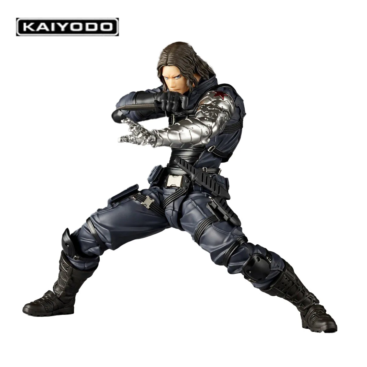 

Оригинальная в наличии Revoltech Капитан Америка Зимний солдат Аниме Фигурка Коллекция фигурок Модель Игрушки Гаражный комплект