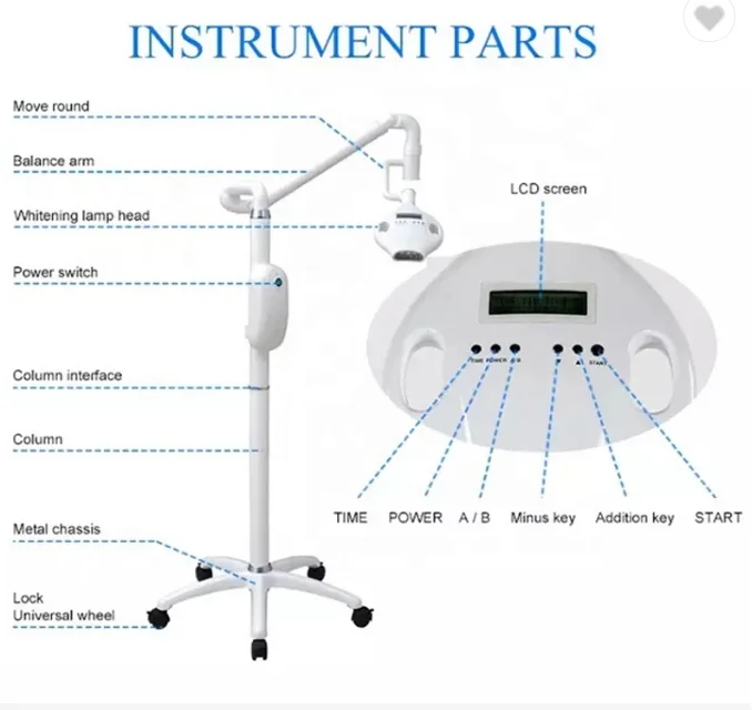 Portable bleaching unit LED Lamp machine Teeth Whitening Light portable medical teeth whitening unit