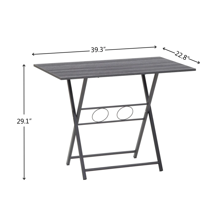 Compact Foldable Desk for Small Spaces Multifunctional Computer Table Writing Workstation for Home Office No Assembly Required