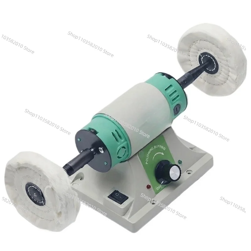 Speed Adjustable Electric Polishing Machine AC 220V – Double Head Cloth Wheel Polisher for Gold Silver Copper