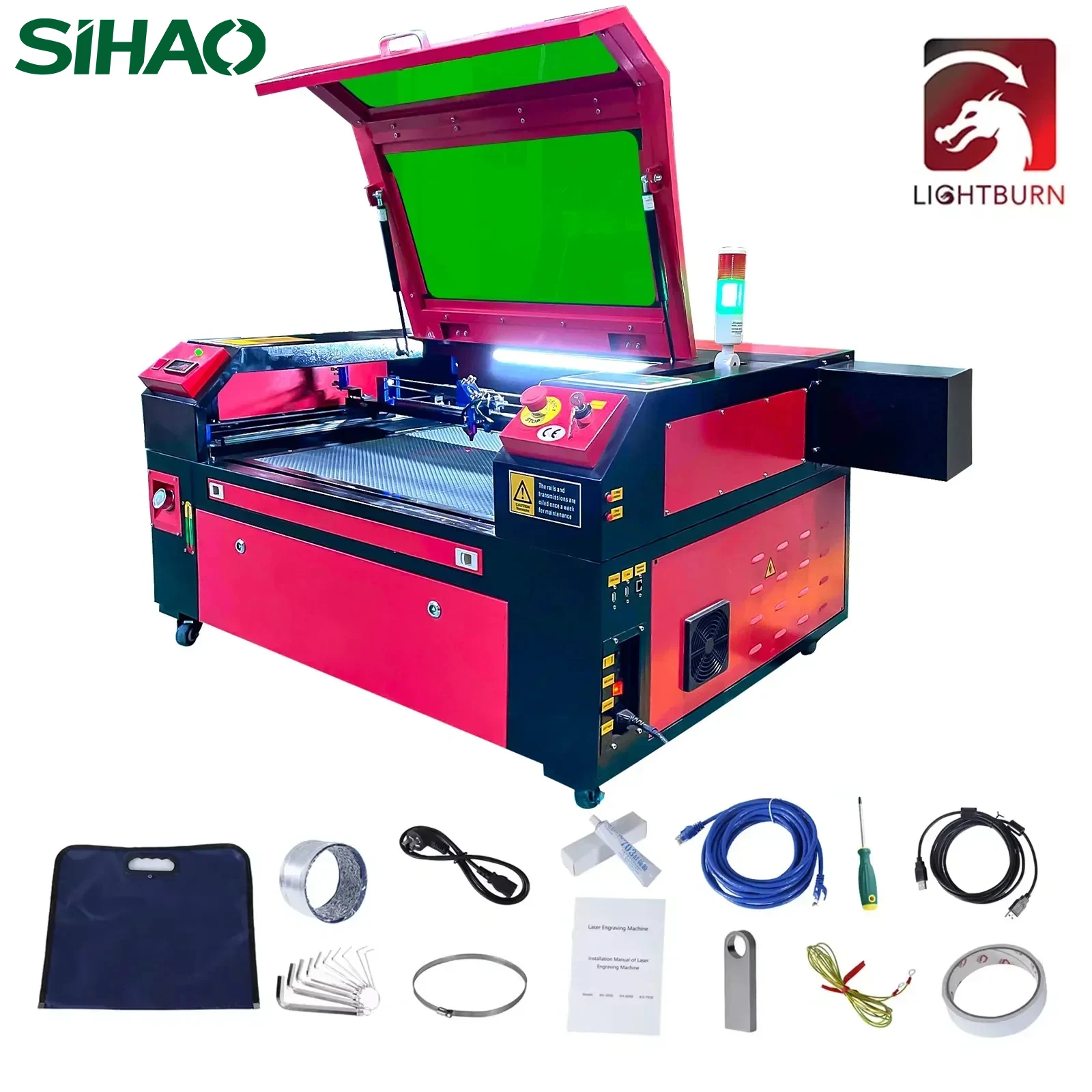 

SIHAO Ruida CO2 Laser Engraver Machine 80W 70CM x 50CM Digital Engraving Cutter Print Machine For Fabric Wood Leather Acrylic