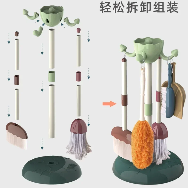 Set 5/6/10/11pcs Kids Cleaning - Kids Outdoor Broom ulasan dan harga