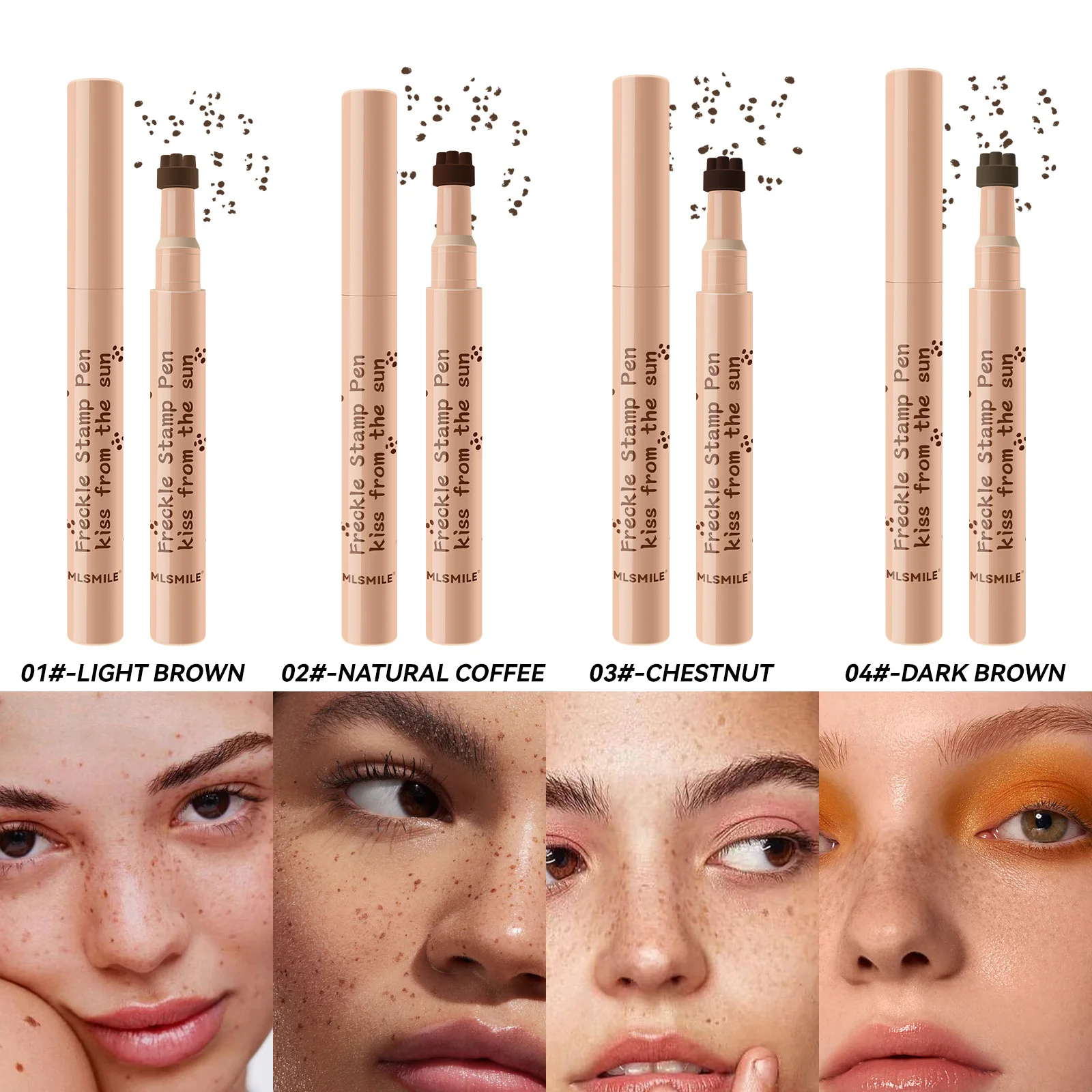 The Simulated Freckle Pen Is Not Easy to Fade, Is Waterproof, Quick-Drying, and Is a Stamp-Type Freckle Spot Pen