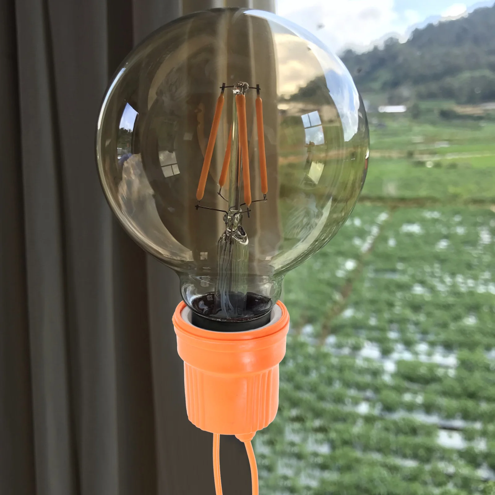 

8pcs Waterproof Lamp Socket High Temperature Resistant Pvc Ceramic Screw Base For Ceiling Chandelier Wall Light Bulb Holder