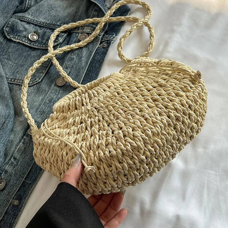 Bohemian Style Straw Handbag High Quality Multi-functional Shopping Bag Suitable For Travel and Vacation