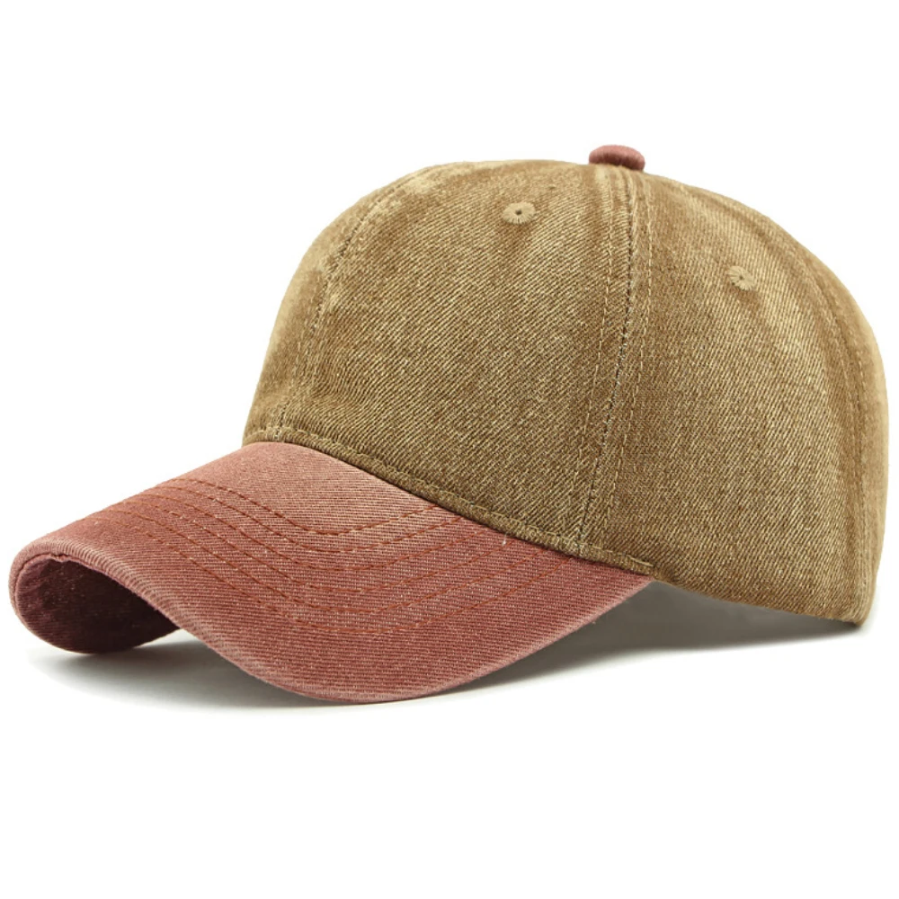 

HT4748 Spring Summer Autumn Caps for Men Women Fashion Patchwork Cotton Baseball Hat Snapback Cap Male Female Denim Baseball Cap