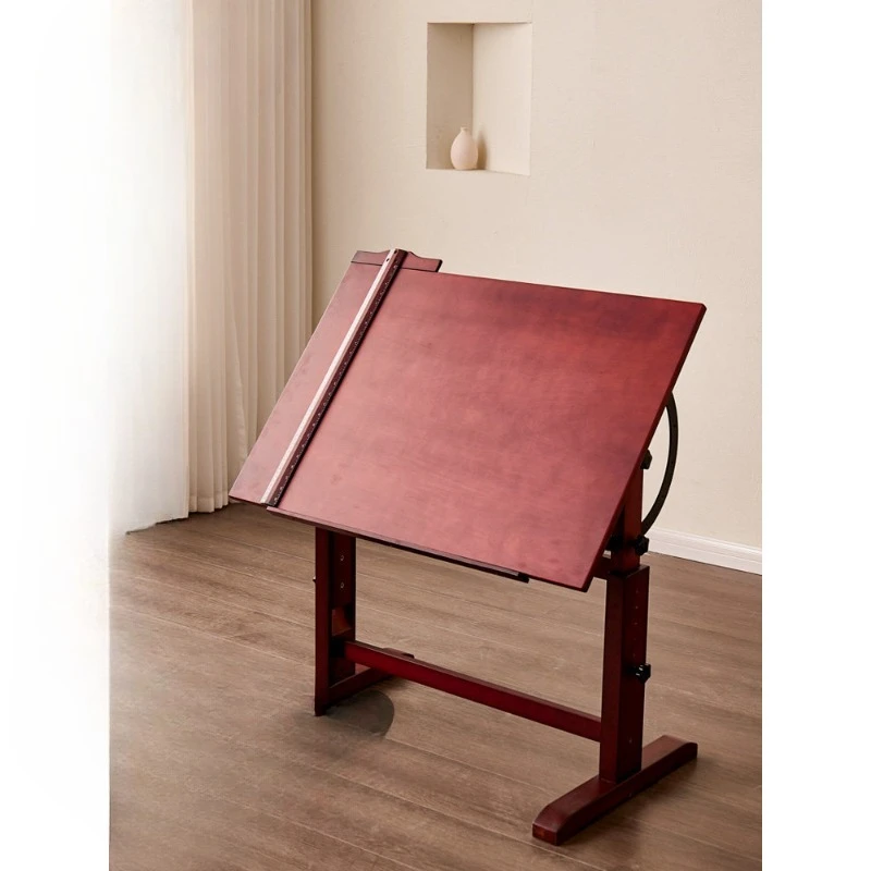 Painting table Special painting table for art students Solid wood painting drawing table