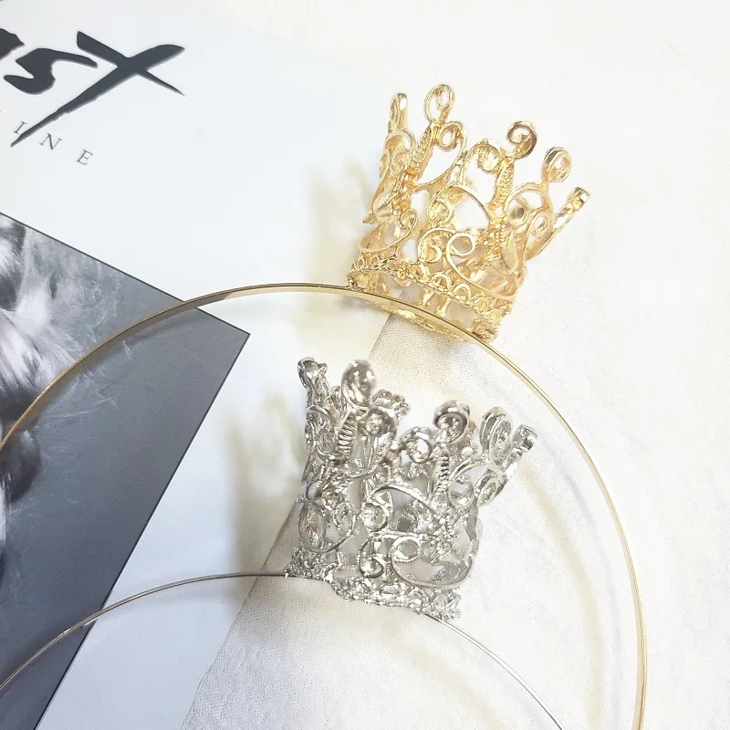 Wedding Crown Tiaras Bridal Hair Jewelry Silver Color Crystal Crowns for Kid Princess Girls Hair Comb Headband Hair Accessories