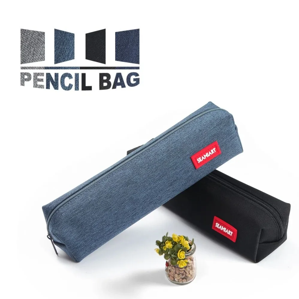 

Small Solid Color Pencil Case, Simple Zipper, Kawai Pencil Case, Mini Pen Bags, Stationery for School, Office Suppliers, 1Pc