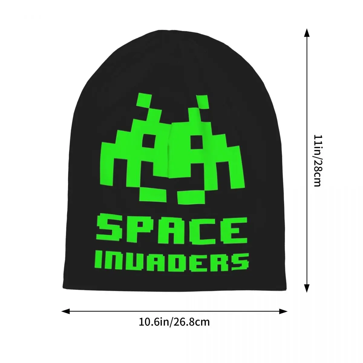 Retro Game Space Invaders Black Men Women Adult Beanies Caps Knitted Bonnet Hat Warm Fashion Autumn Winter Outdoor Skullies Hats