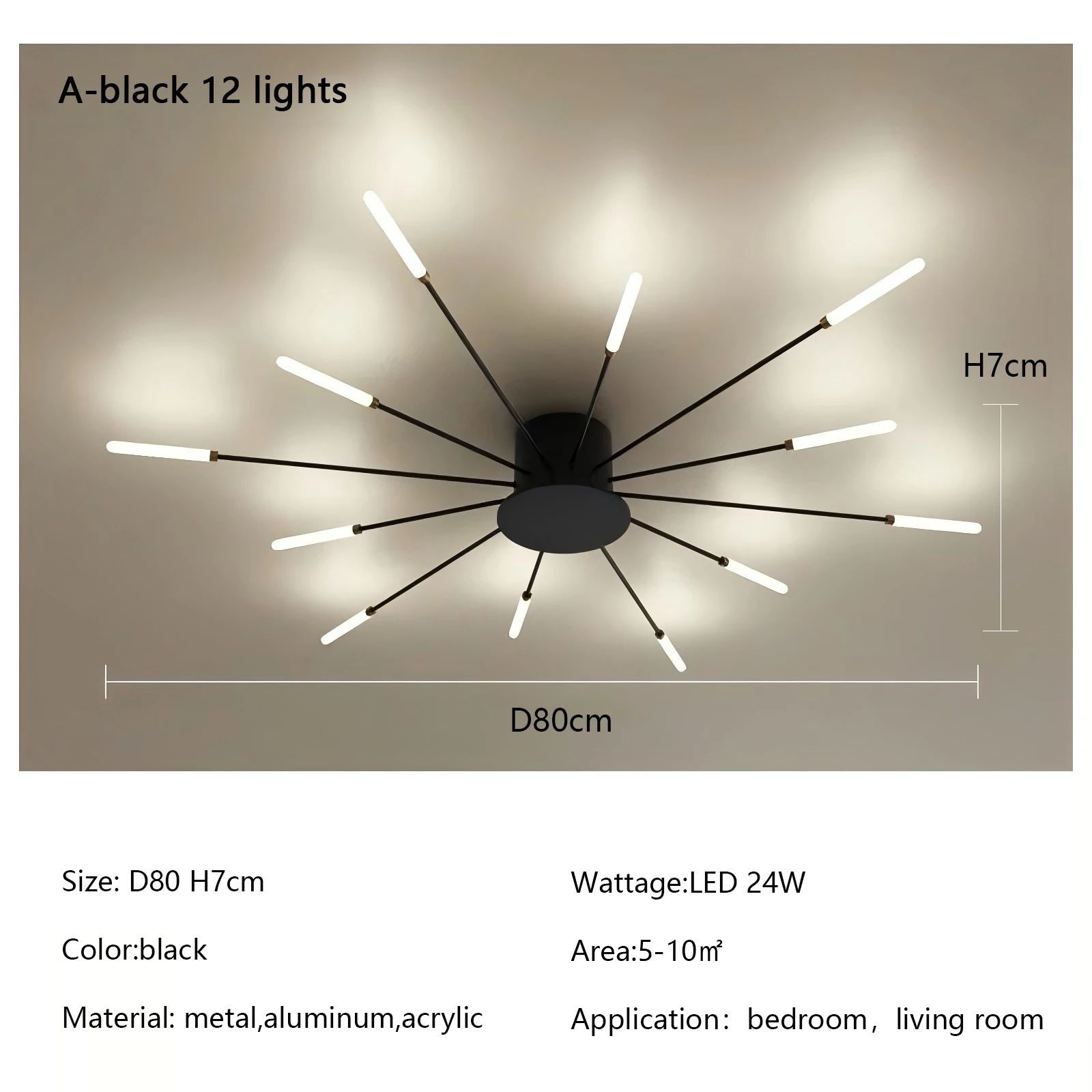SaloEElaitte Kreativität Feuerwerk Led-deckenleuchten Moderne Einfache Wohnzimmer Kronleuchter Wohnkultur Beleuchtung Schlafzimmer Glanz Lmps Leuchte 3