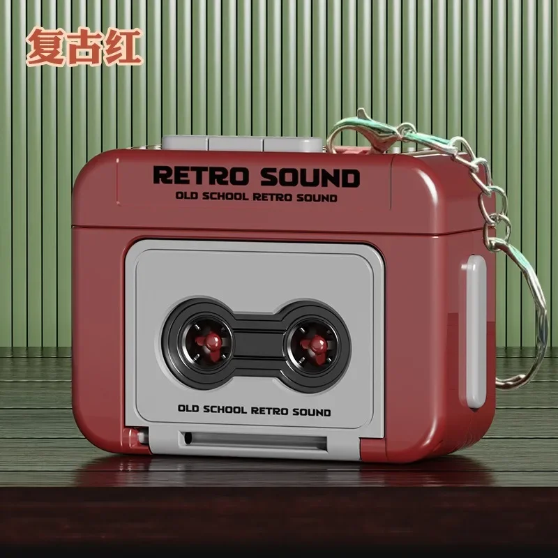 

Новый мини-ретро-рекордер, подарок для пары, брелок, записываемая забавная музыкальная шкатулка, кулон, орнамент