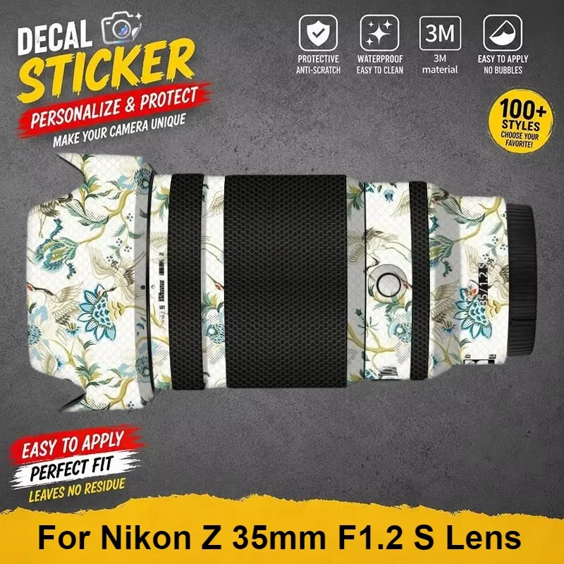 Защитная пленка PrizMo для объектива Nikon Z 35mm F1.2 S, виниловая наклейка, защитная пленка от царапин, премиум-качества, персонализированная декаль.