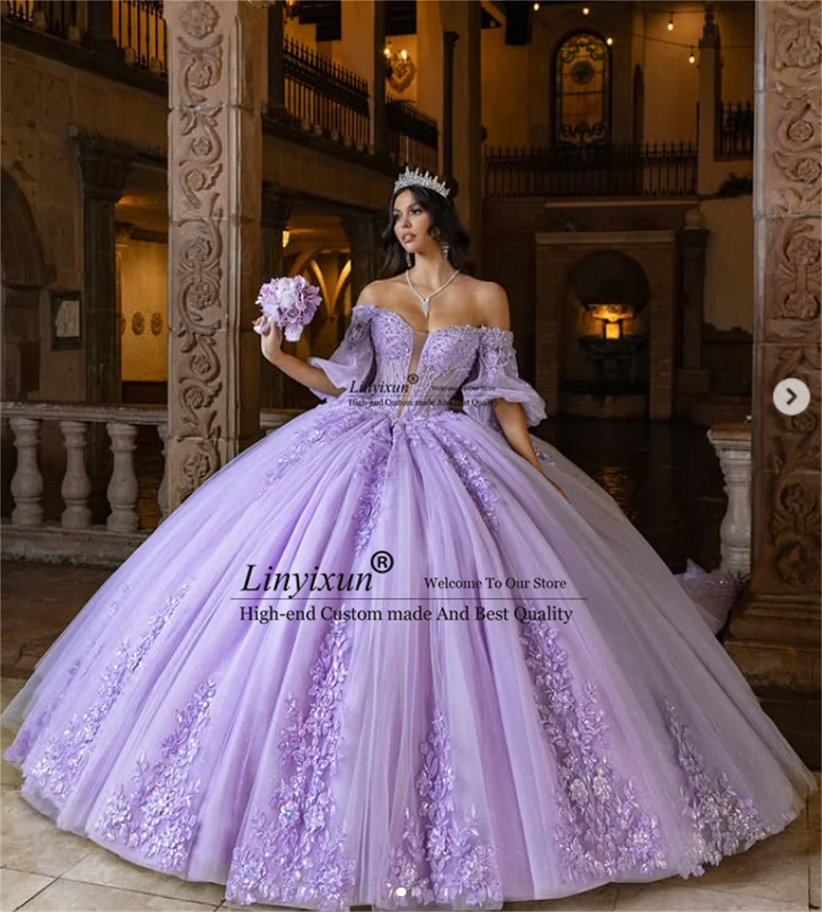 

Кружевное платье принцессы с аппликацией Quinceanera, бальное платье с открытыми плечами, Vestido De 15 Anos, мексиканские милые платья на день рождения по индивидуальному заказу