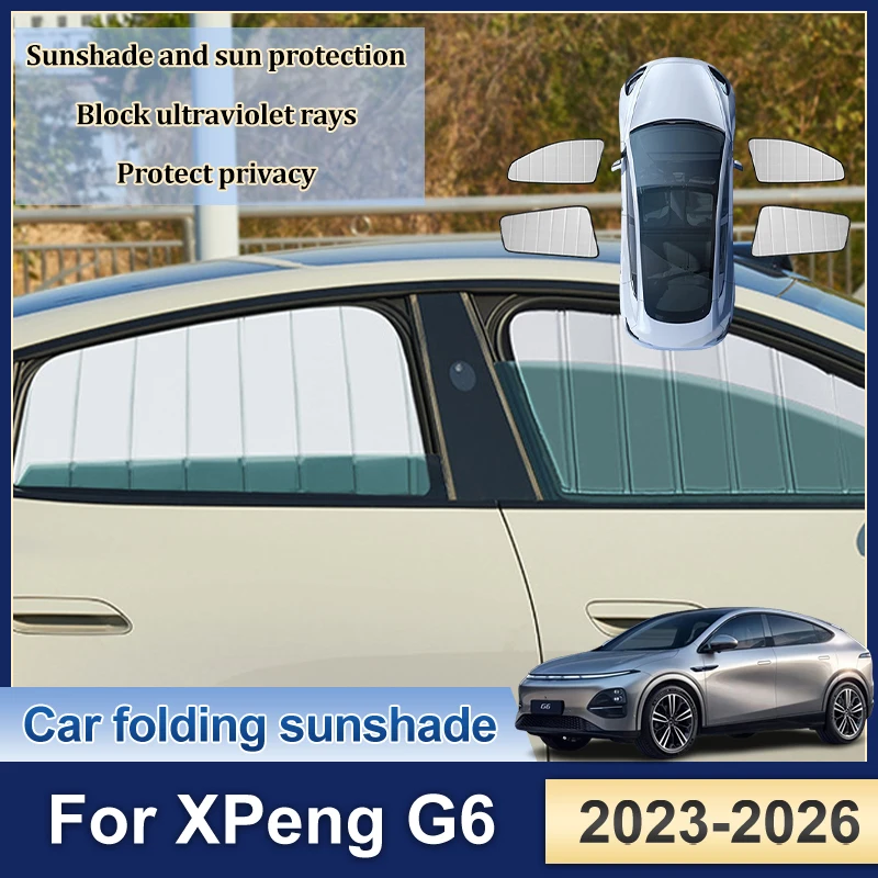 

Солнцезащитный козырек для XPeng G6, аксессуары 2023-2026, складной, для боковых окон, защита от УФ-излучения, элементы обвеса