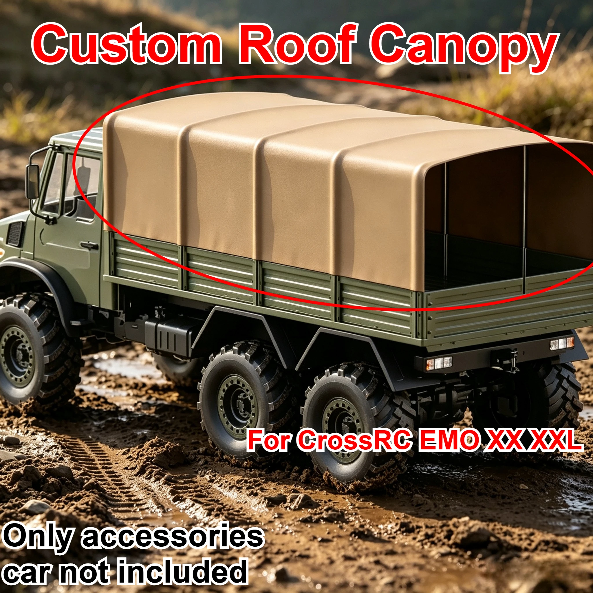 For CrossRC EMO XX XXL 1/6 RC Off‑Road Truck Roof Canopy Custom Scale Simulation Exterior Styling Appearance Upgrade Accessories
