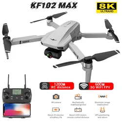 KF102/KF102 Max Drone 8k Profesional 3-osiowy Gimbal FPV Dones 5G WiFi z bezszczotkowym składanym KF102 zdalnie sterowany Quadcopter zabawka dla dzieci