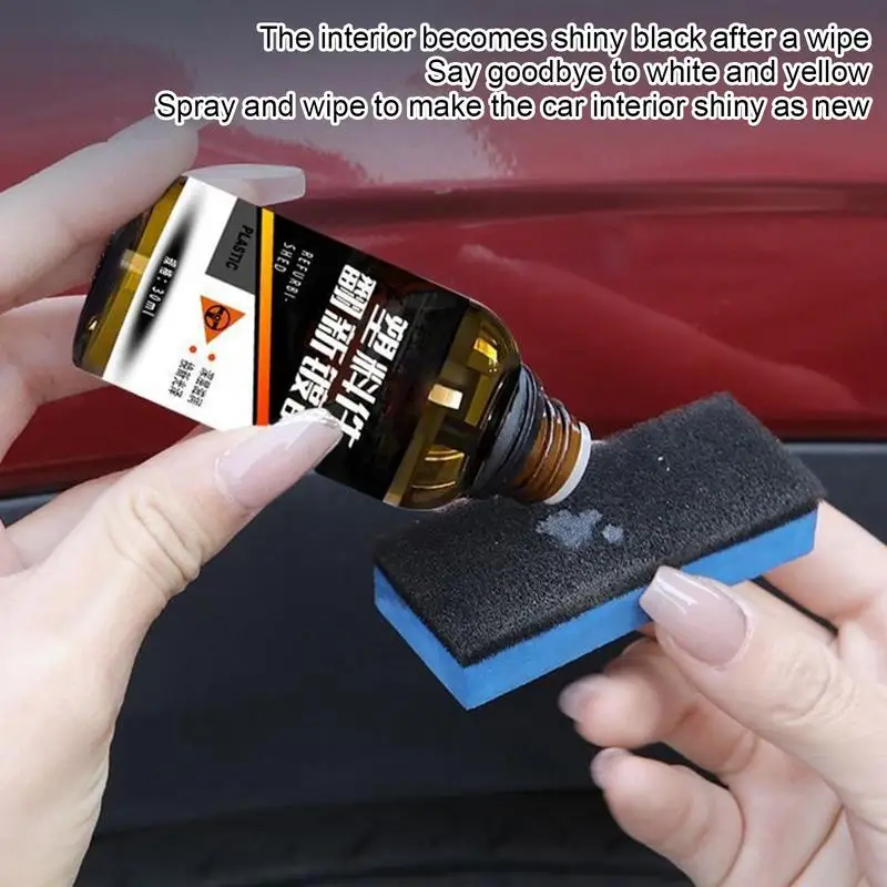 30ml Panel Coating Crystal Agent Plastics Restorer CrystalCoating Refurbish Plating Agent Long Duration Car Interior Accessorie