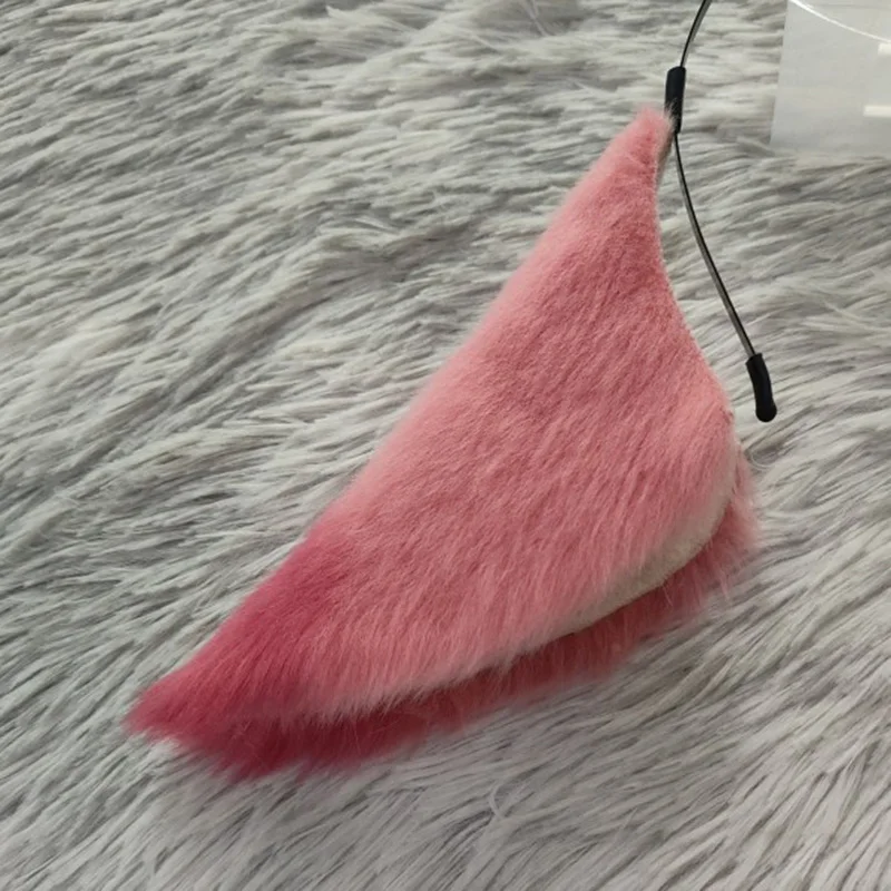 Handmade Yae Miko Cosplay lovely Ears Sakura pink Headdress Genshin Impact Costume Accessory Fluffy Ear