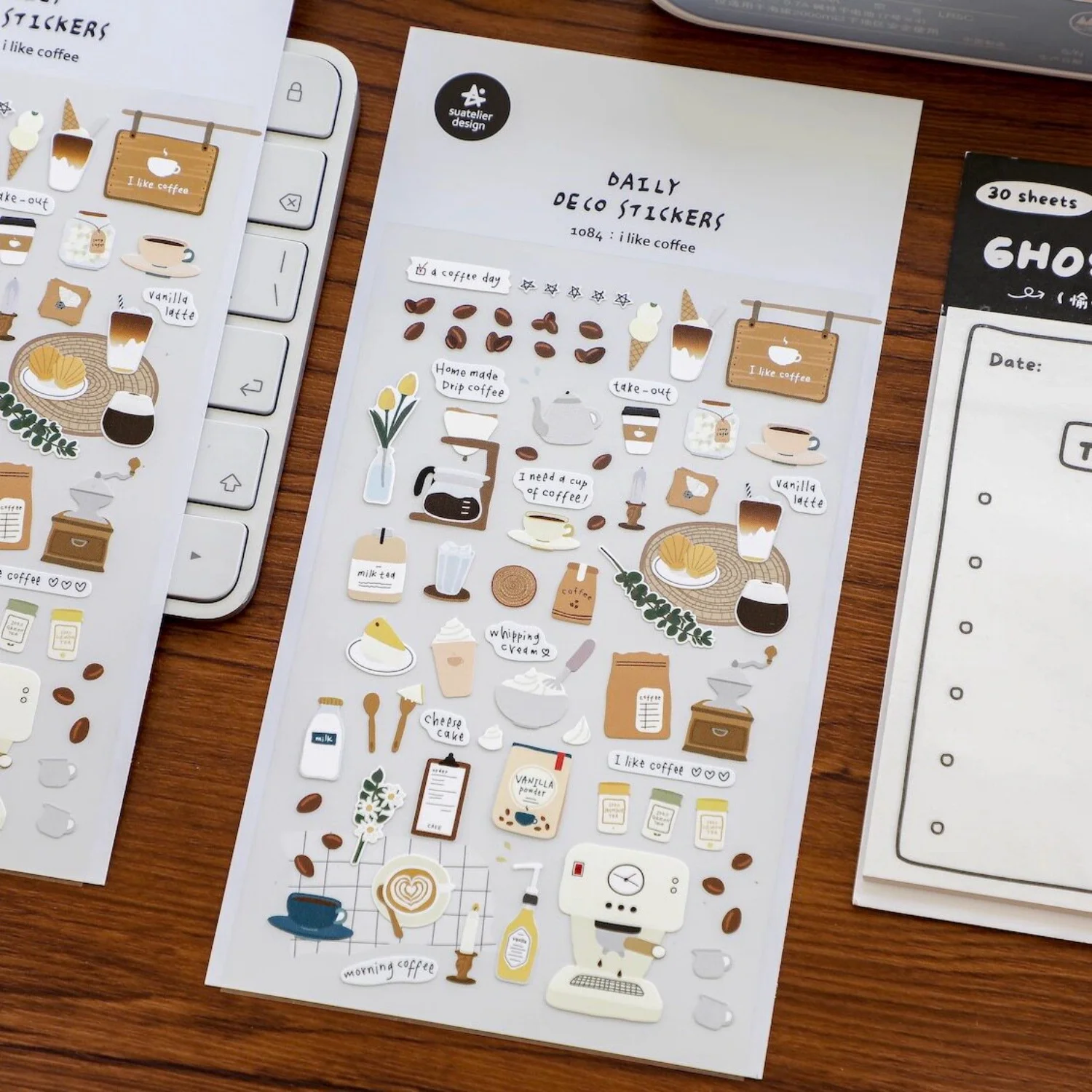 Koreanischer Import Suatelier I Like Coffee Papiersticker Scrapbooking DIY Tagebuch Schreibwaren Aufkleber Niedlicher Sticker 1084