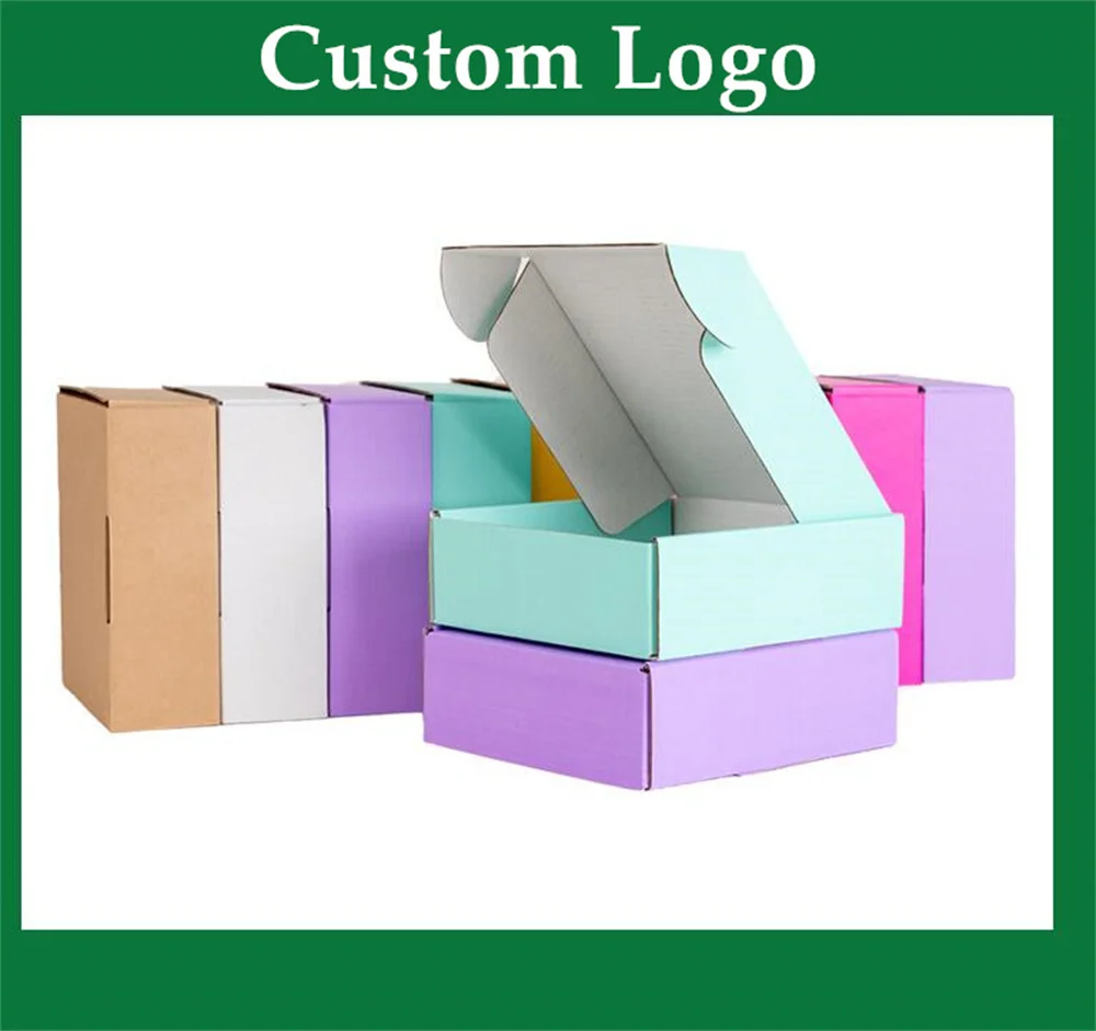 50pcs Custom High Quality Airplane Box, Express Packaging Boxes, Paper Mailbox,  Printable Logo Cloth Jewelry Aircraft Boxes