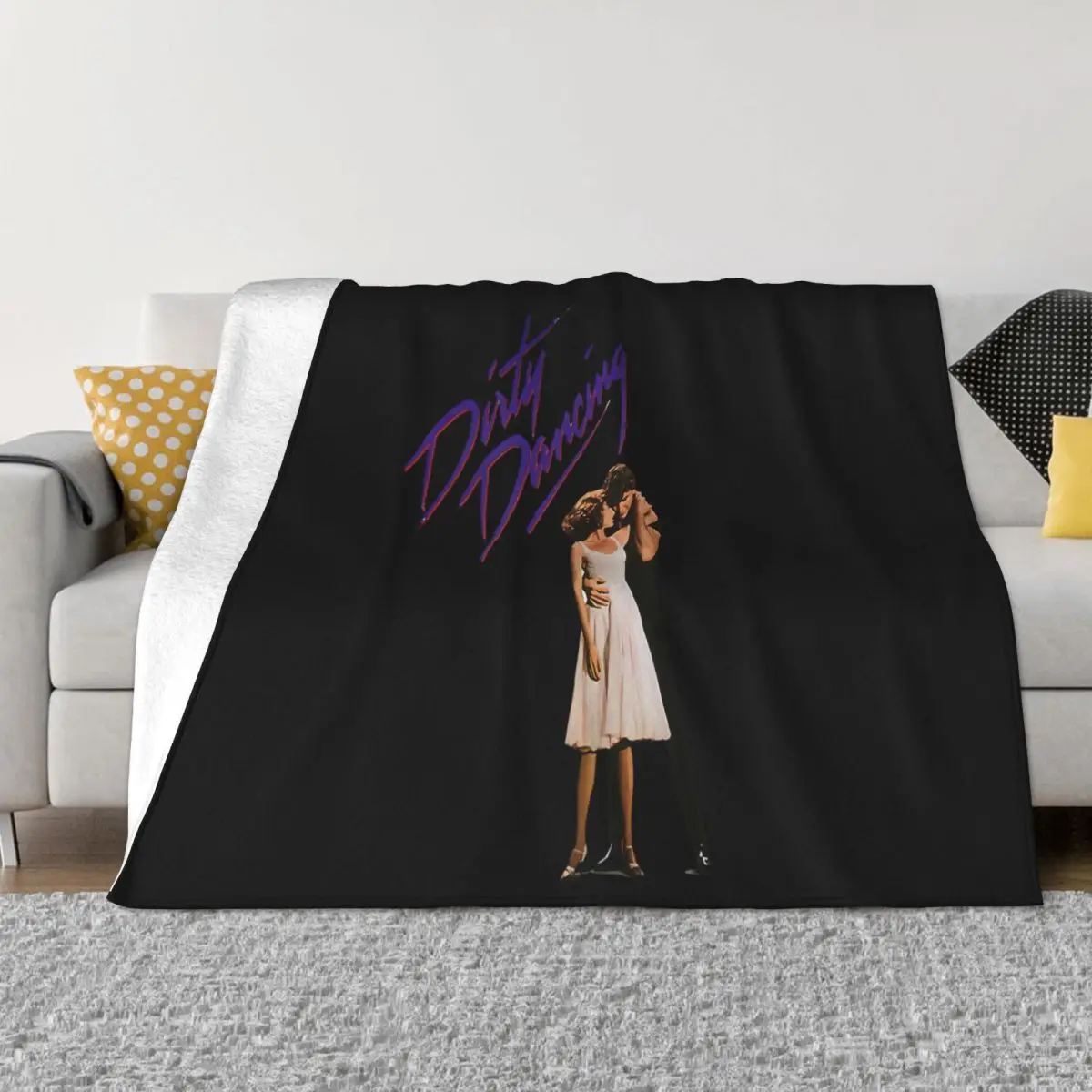 Dirty Dancing Poster Patrick Swayze Dtg White Xs'3Xl Top Surprise Kawaii Cool New Original Throw Blanket