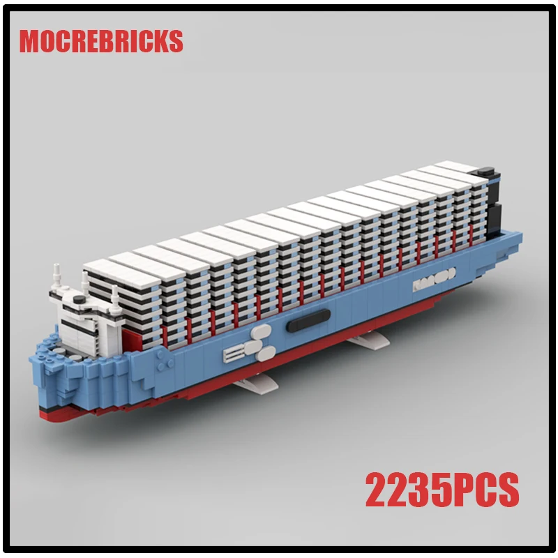 

MOC-231740 Maersk A-Class III Ship Assembly Block Model Brick Technology Ship Set Children's Birthday Toys Gifts