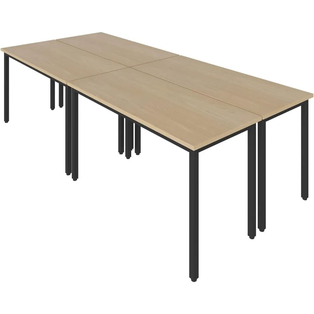 4PCS Conference Tables 8FT Computer Desk Study Writing Podcast Table for Meeting Room Conference Room for 10 People