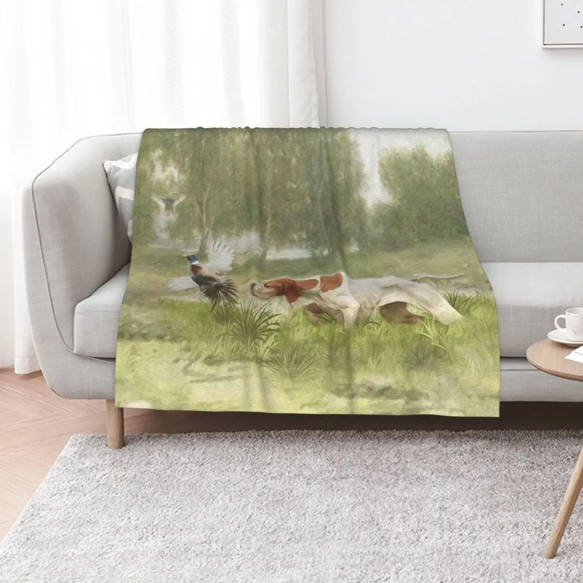 Pheasant Hunting with Pointer Throw Blanket Decorative Throw sofa bed christmas gifts Kid'S Nap Blankets For Bed Blankets