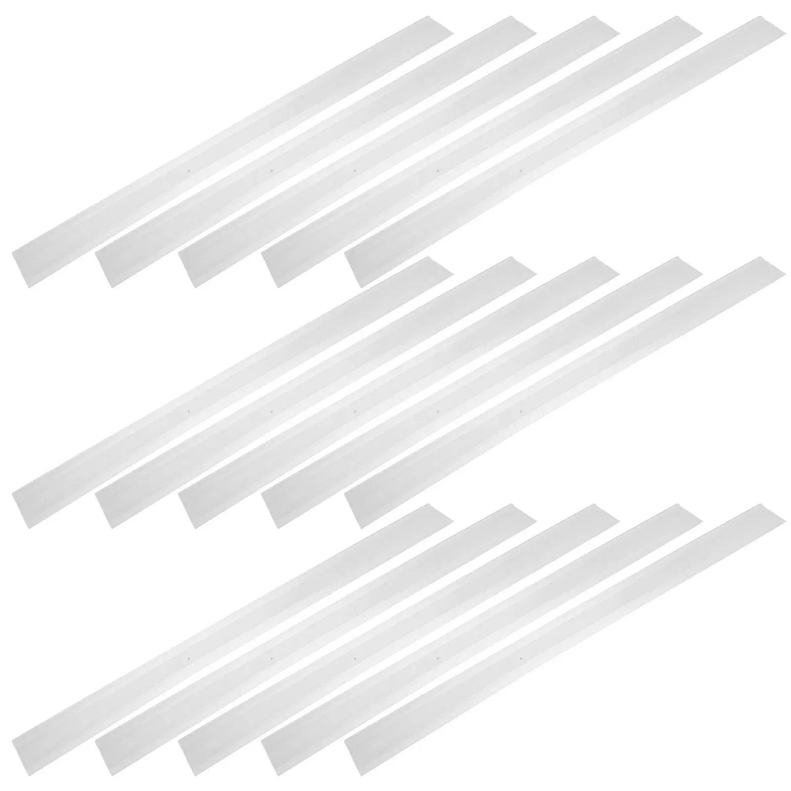 30Pcs Self Adhesive Clear Shelf Label Holder 21x2 Inch Flexible PVC Shelf Price Tag Strip for Store Retail Shelves Bookshelf