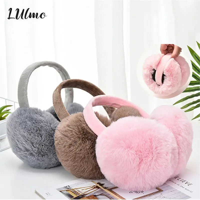 Foldable Keep Warm Earmuffs Cute Autumn Winter Windproof Comfortable Unisex Warmers Imitation Rabbit Plush Ear Muff Equipment