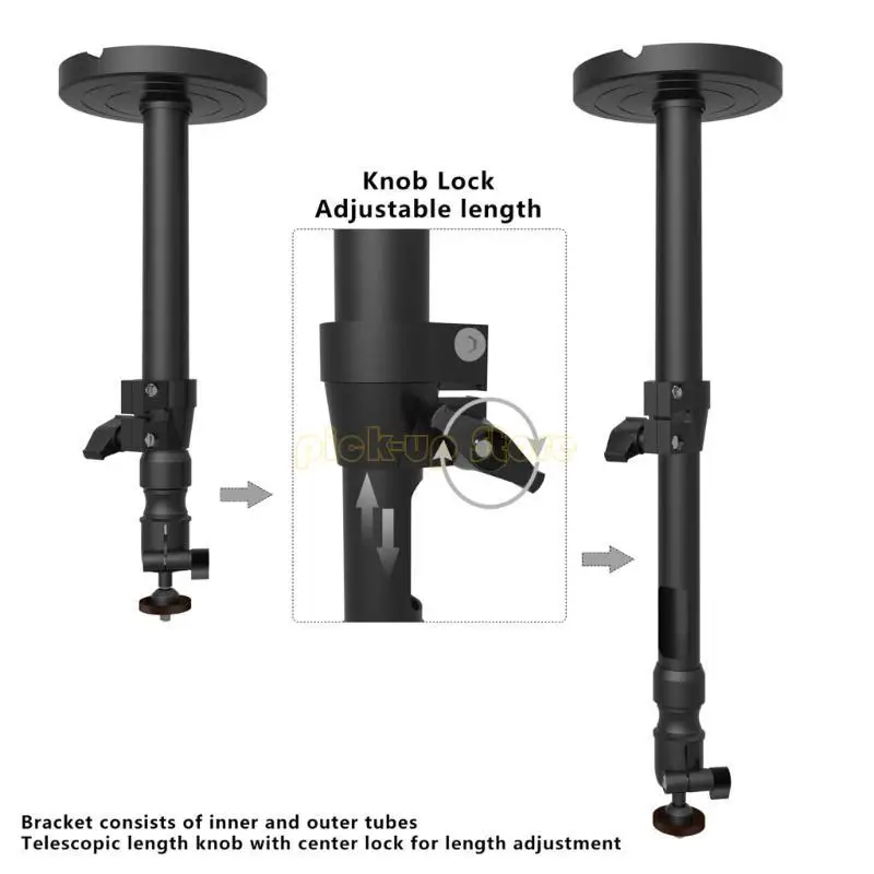 

Adjustable Projector Wall Mount 360°Rotatable 180°Tilt Ceiling Hanging Holder Projector Wall Bracket With Safe Load 5KG