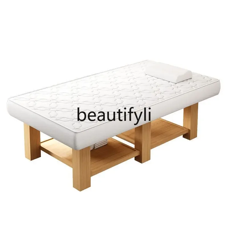 

Solid wood beauty bed massage therapy massage bed 90 wide 100 wide 120 wide SPA integrated bed