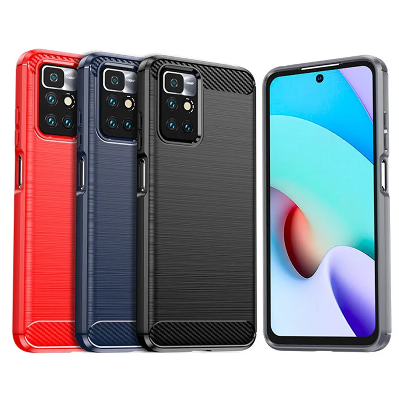 For Xiaomi Redmi 10 Case For Redmi 10 Cover Phone Bumper Silicone Armor Back Shockproof Soft TPU Fundas For Redmi 9 9T 10 Capas