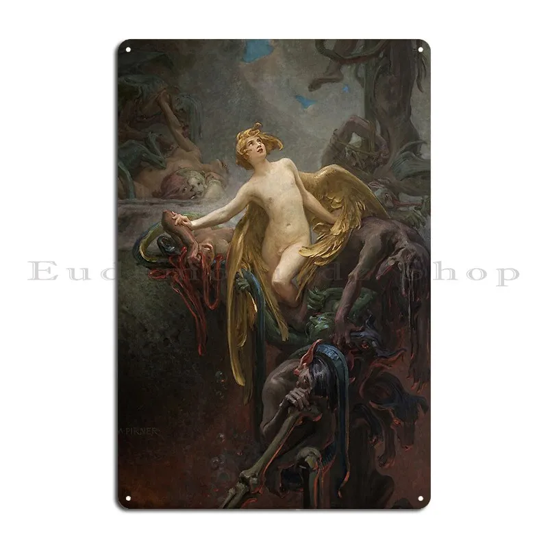 Angel And Demons Vintage Art Metal Sign Create Printing Cinema Decoration Plaques Tin Sign Poster