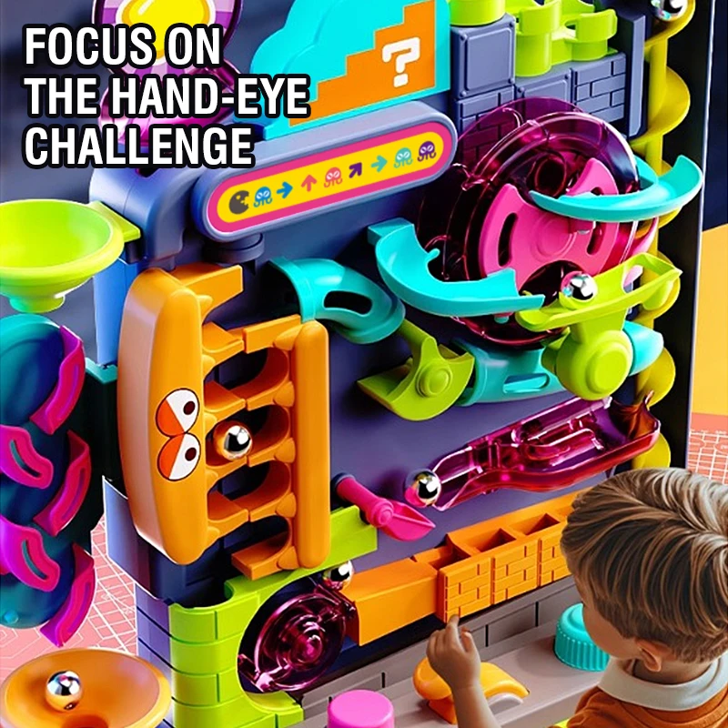 Trilho rolamento bola modelo pista jogo de aventura placa cruzamento montessori brinquedos educativos interativos crianças brainrain brinquedo conjunto presentes