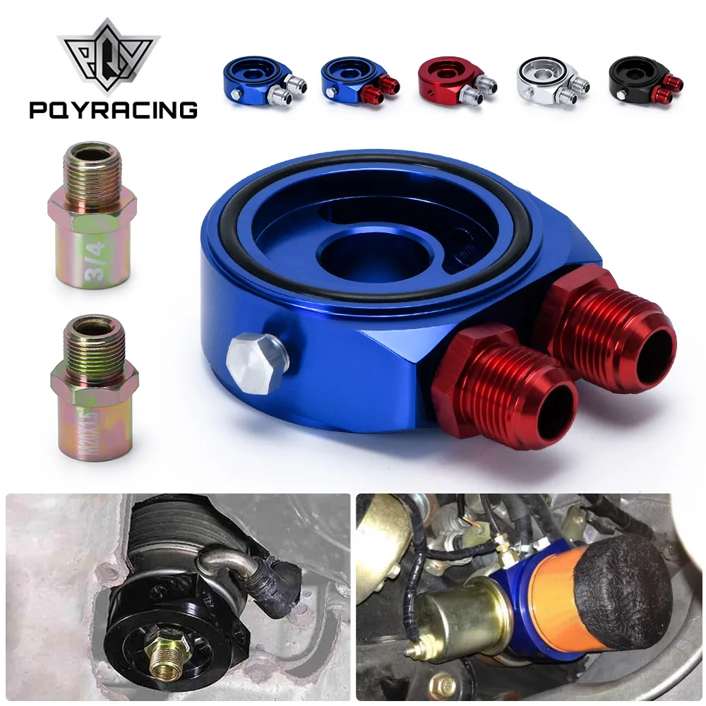 Car Aluminum Universal Oil Filter Sandwich Adapter For Oil Cooler Plate Kit AN10 PQY6721