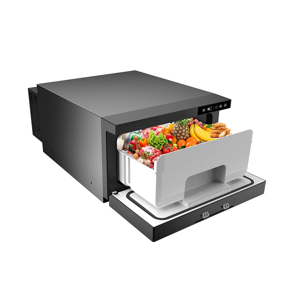 Wholesale 21L 12V Compact Drawer Fridge Freezer with Plastic Construction for Camper Van Truck Camping Travel Use