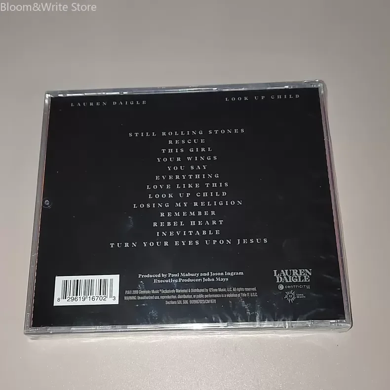 Lauren Daigle Look Up Child CD, Classic Gospel Album Contains You Say, Rescue, Turn Your Eyes Upon Jesus & 13 Tracks