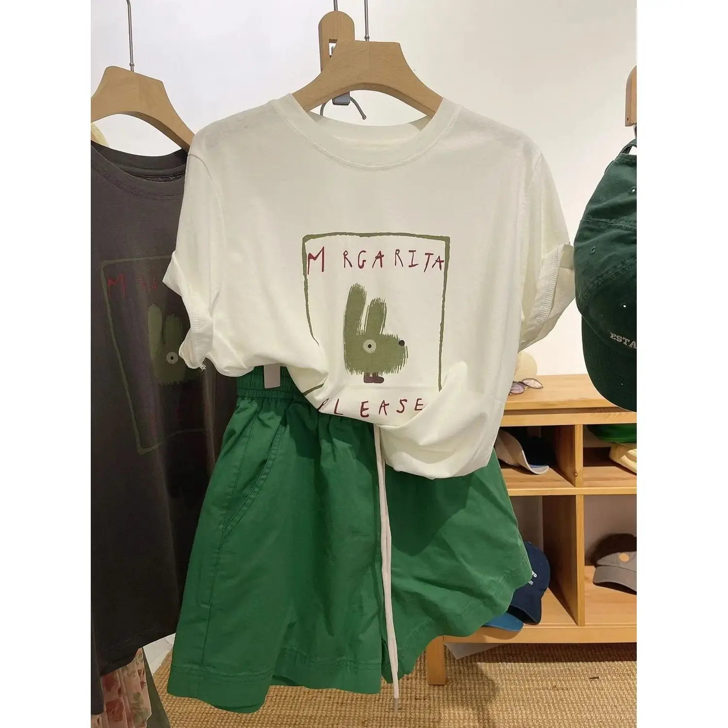 Ultra-Hand Feel Modal Short Sleeve T-Shirt Women's Summer Korean Version Loose Printed Slimming Casual Top