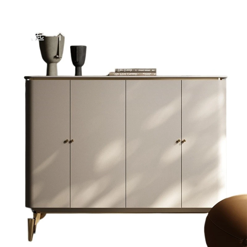 

Light luxury home shoe cabinet, ultra-thin and simple modern rock slab mystery cabinet at home door