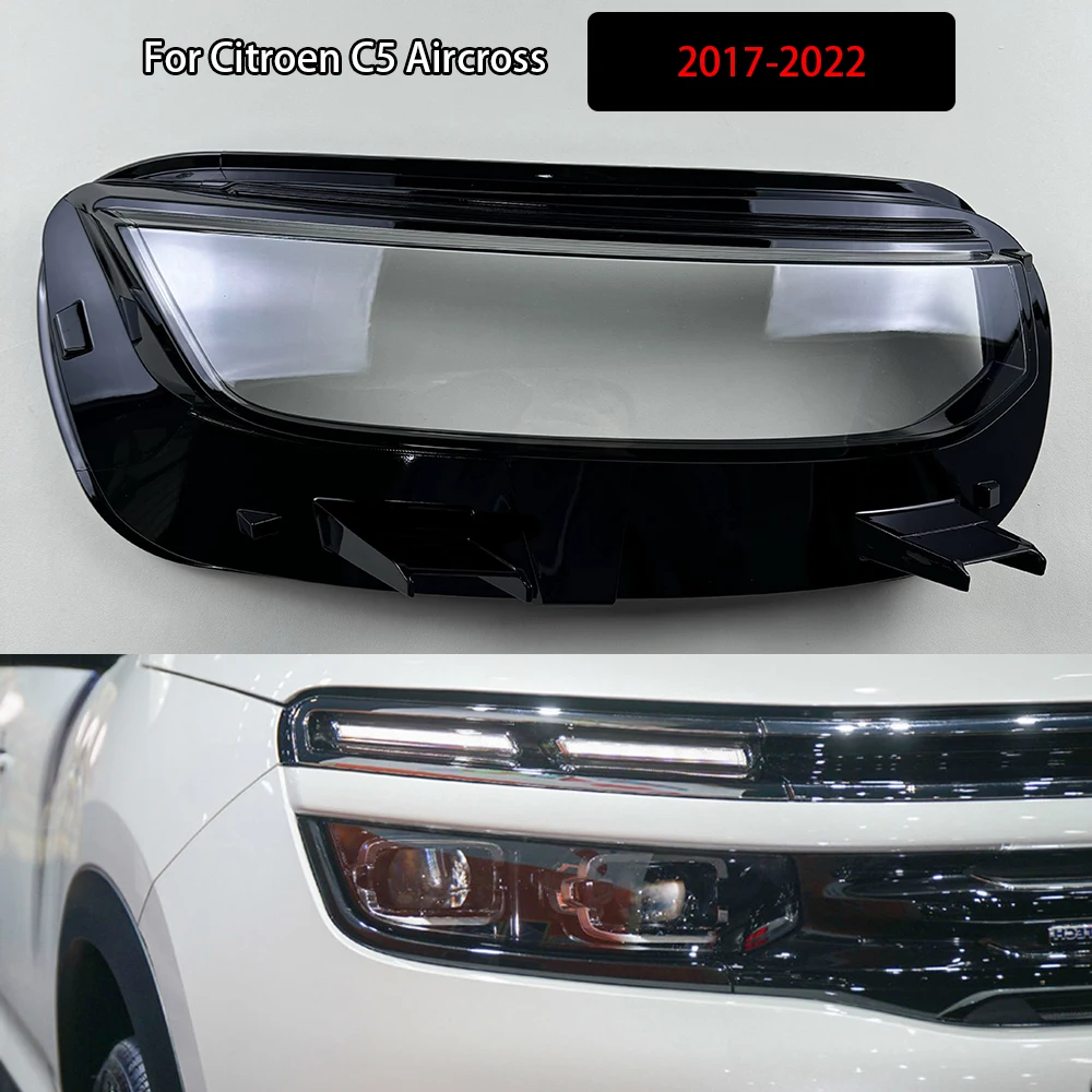 

For Citroen C5 Aircross 2017-2022 Headlamp Transparent Cover Lampshade Headlight Shell Lens Plexiglass