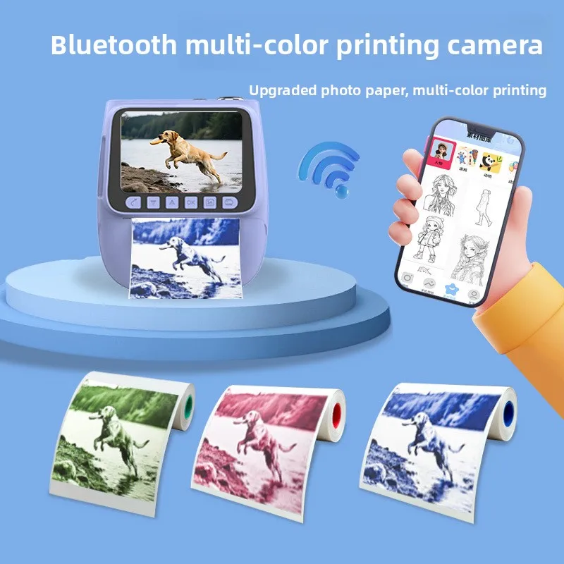 新しい子供用インスタントカメラ、カラー印刷子供用カメラ、知育玩具、ミニカメラ印刷