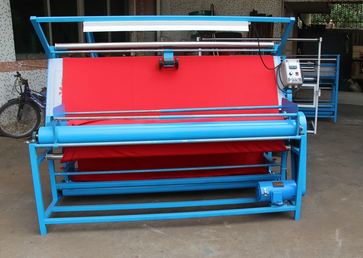 Automatic Textile rolling and cutting machine / cotton cloth winder / fabric coiling folding and cutting machine