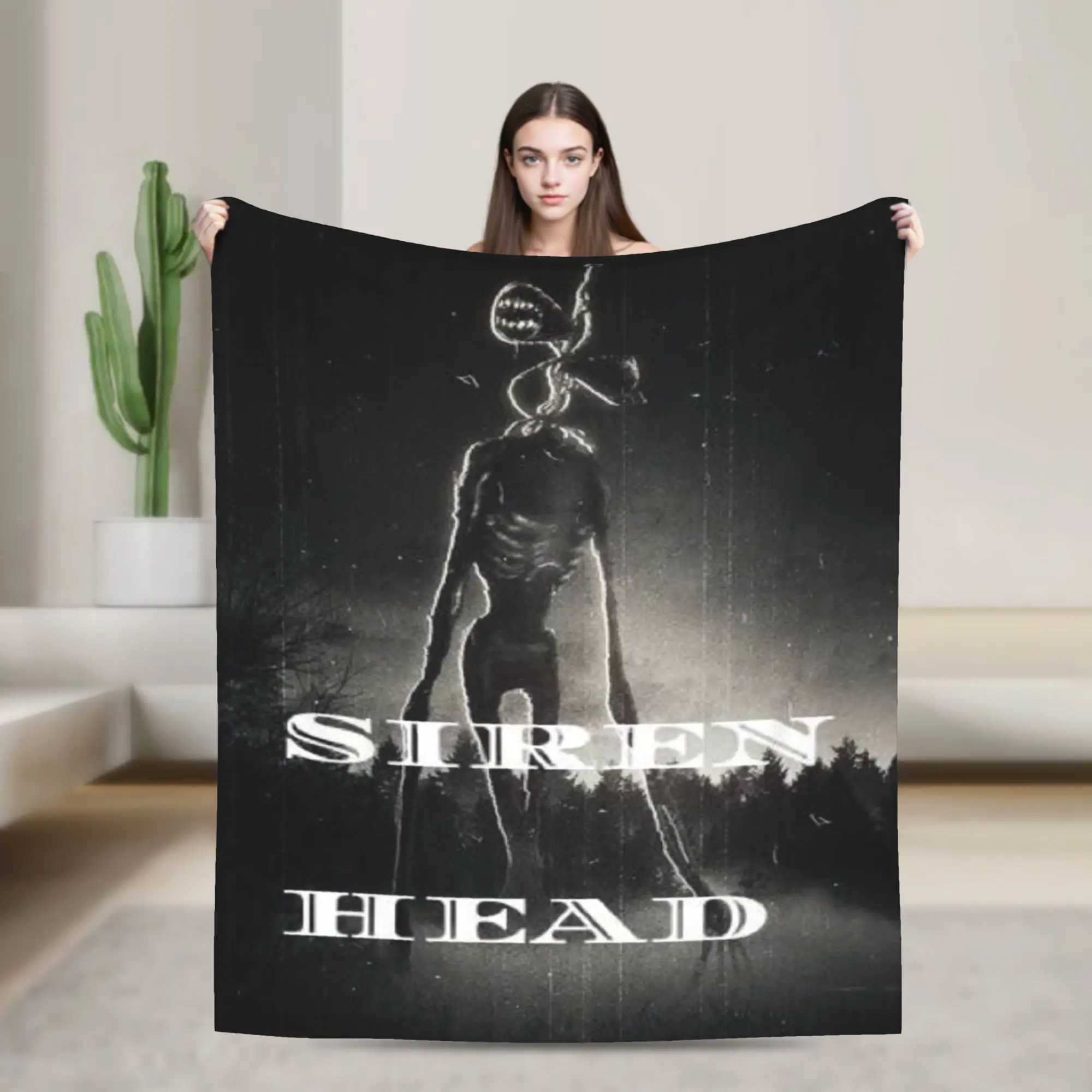 Comfort Siren Head In Dark Forest Blanket Accessories Sofa Decorative  Throw Blanket Super Warm Fleece for Bedroom