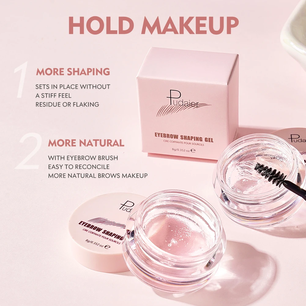 1 gel modellante per sopracciglia 3D, modellatura a lunga durata, creazione di forme naturali e delicate delle sopracciglia